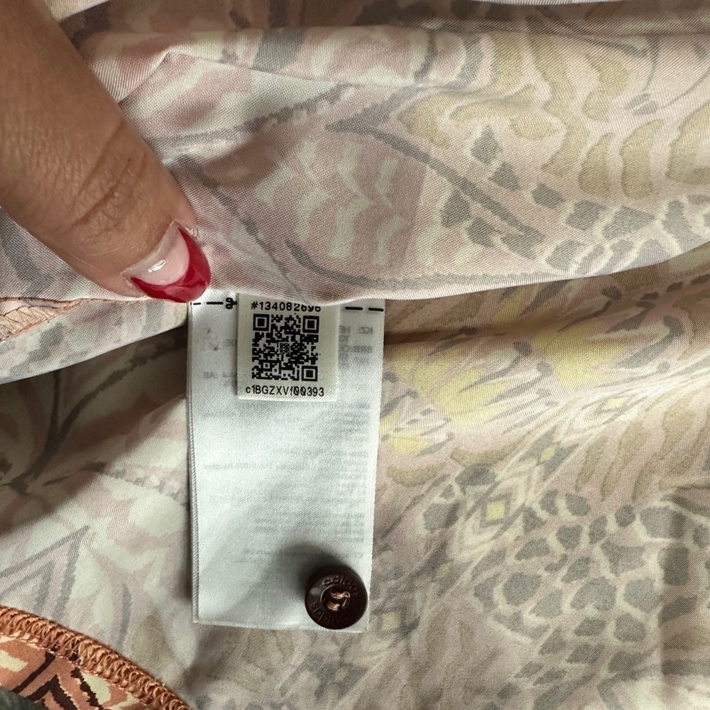 Adidas x FarmRio Orange Button Down Crop Shirt NEW - Picture 6 of 9